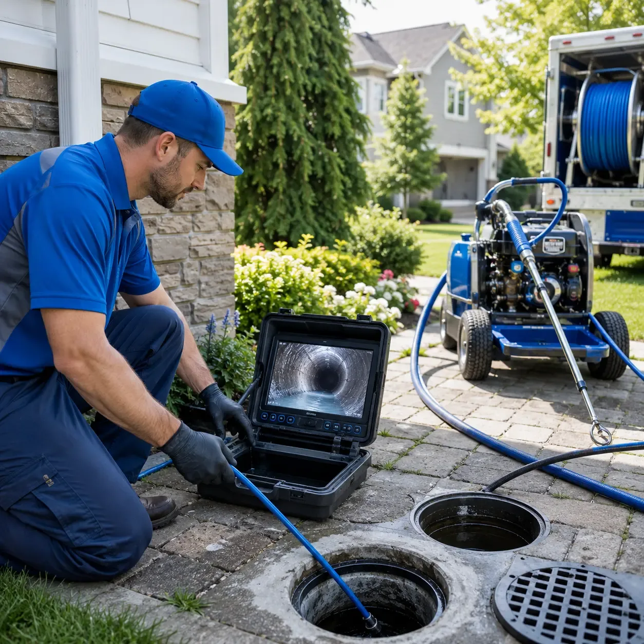 Outdoor drain cleaning professionals serving Manchester, ME