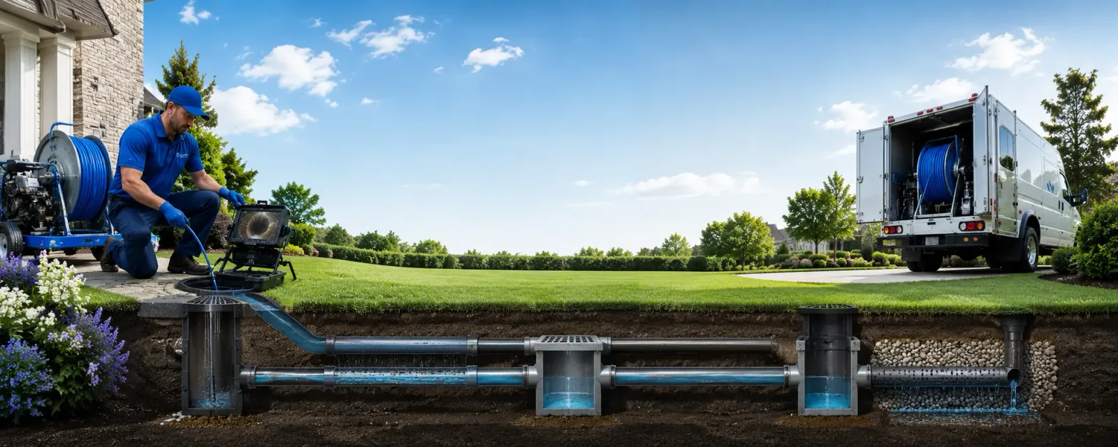 Outdoor drain cleaning information for Manchester, ME